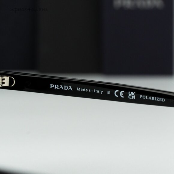Prada Women Sunglasses Black Green Polarized Pilot PR20YS 1AB03R NEW AUTHENTIC main image 9